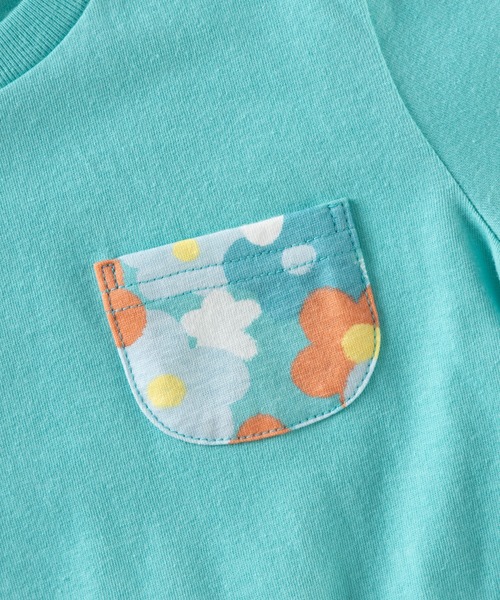 KP(ケーピー)の「花柄プリント切り替え半袖ワンピース(100~130cm)(ワンピース・キッズ・ピンク/エメラルド・110cm/120cm/130cm/100cm)」の8枚目の写真