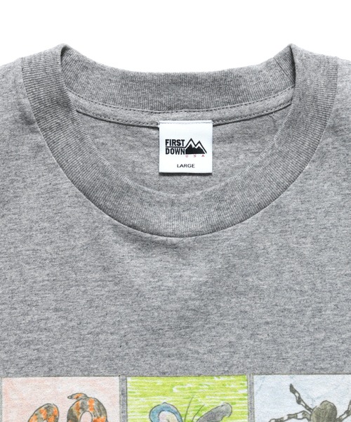 FIRST DOWN（ファーストダウン）の「コットン ジャージー 半袖 Ｔシャツ by lee qura（Tシャツ/カットソー・メンズ・ブラウン/グレー/ブラック/ホワイト・M/L/XL）」の8枚目の写真