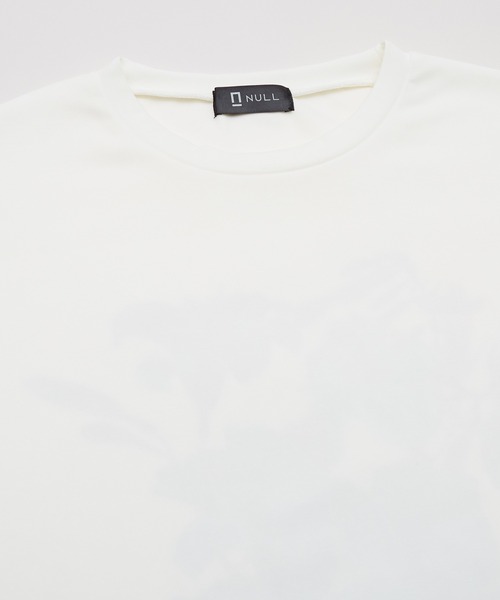 NULL（ヌル）の「【NULL】フラワー バックプリント ポンチ 半袖Tシャツ（Tシャツ/カットソー・メンズ・ホワイト/ブラック・MEDIUM/LARGE）」の12枚目の写真