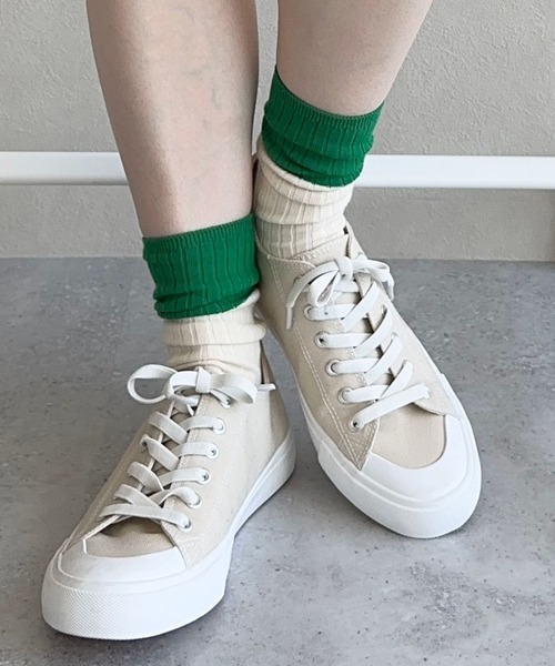 LEPSIM（レプシィム）の「カラー2トーンソックス　189687（ソックス/靴下・レディース・ピンク/グリーン/イエロー/オレンジ・ONE SIZE）」の2枚目の写真