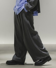 CASPER JOHN | Imitaition wool wide slacks/イミテーションウールワイドスラックス(スラックス)