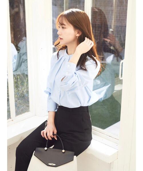 HALUHIROINE（ハルヒロイン）の「バンドカラータックブラウス（シャツ