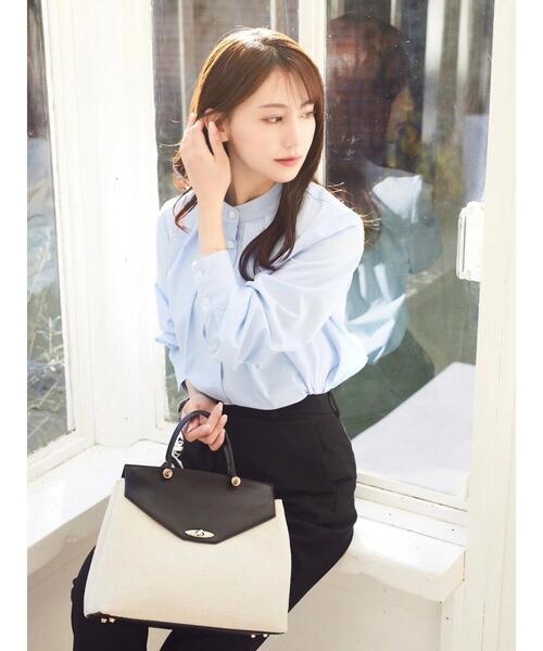 HALUHIROINE（ハルヒロイン）の「バンドカラータックブラウス（シャツ