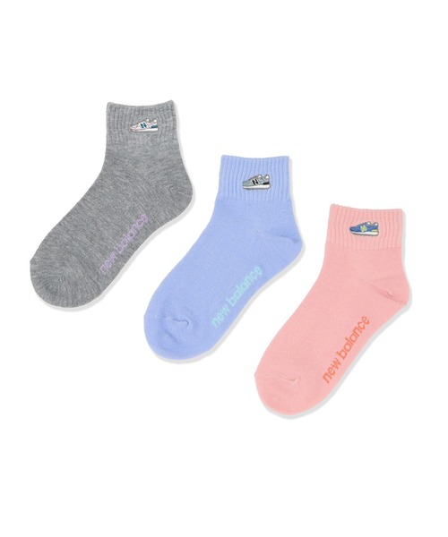 NEW BALANCE(ニューバランス)の「ジュニア3Pソックスガールズ(ソックス/靴下・キッズ・その他・SMALL/X-SMALL)」の1枚目の写真
