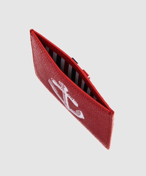 THOM BROWNE（トムブラウン）の「SINGLE CARDHOLDER W/ EMBROIDERED ANCHOR IN PEBBLE GRAIN LEATHER（カードケース・レディース・その他・ONE SIZE）」の3枚目の写真