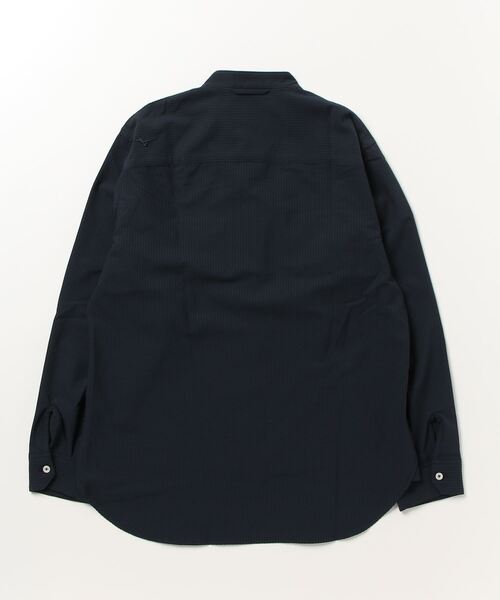 Go to by mizuno（ゴートゥーバイミズノ）の「ドライストレッチサッカー長袖シャツ［メンズ］（シャツ/ブラウス・メンズ・ホワイト/ブルー/ネイビー・M/XL/L）」の7枚目の写真