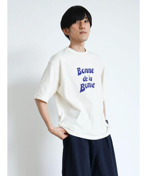 CRAFT STANDARD BOUTIQUE(クラフトスタンダードブティック)の「BONNE TEE(Tシャツ/カットソー・レディース・チャコールグレー/オフホワイト/アイボリー・M/L/XL)」の4枚目の写真