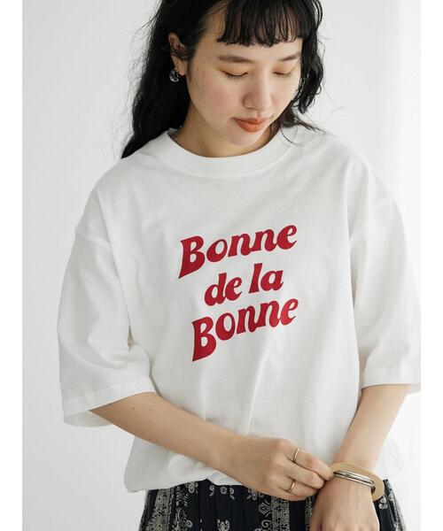 CRAFT STANDARD BOUTIQUE(クラフトスタンダードブティック)の「BONNE TEE(Tシャツ/カットソー・レディース・チャコールグレー/オフホワイト/アイボリー・M/L/XL)」の5枚目の写真