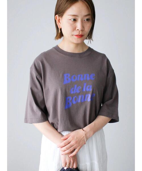 CRAFT STANDARD BOUTIQUE(クラフトスタンダードブティック)の「BONNE TEE(Tシャツ/カットソー・レディース・チャコールグレー/オフホワイト/アイボリー・M/L/XL)」の6枚目の写真