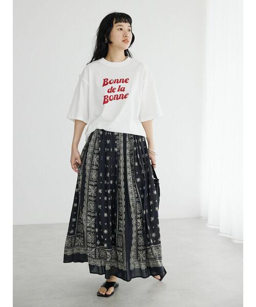 CRAFT STANDARD BOUTIQUE(クラフトスタンダードブティック)の「BONNE TEE(Tシャツ/カットソー・レディース・チャコールグレー/オフホワイト/アイボリー・M/L/XL)」の8枚目の写真