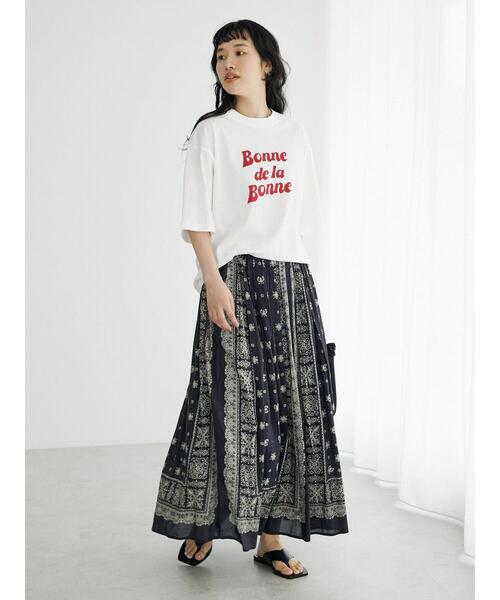 CRAFT STANDARD BOUTIQUE(クラフトスタンダードブティック)の「BONNE TEE(Tシャツ/カットソー・レディース・チャコールグレー/オフホワイト/アイボリー・M/L/XL)」の9枚目の写真