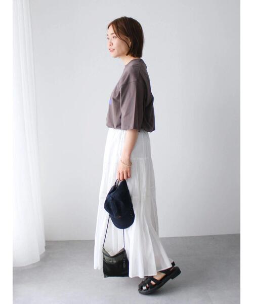CRAFT STANDARD BOUTIQUE(クラフトスタンダードブティック)の「BONNE TEE(Tシャツ/カットソー・レディース・チャコールグレー/オフホワイト/アイボリー・M/L/XL)」の20枚目の写真