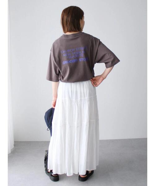 CRAFT STANDARD BOUTIQUE(クラフトスタンダードブティック)の「BONNE TEE(Tシャツ/カットソー・レディース・チャコールグレー/オフホワイト/アイボリー・M/L/XL)」の21枚目の写真