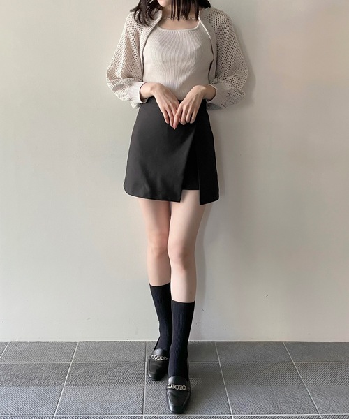 one way(ワンウェイ)の「チェーン付メッシュボレロ半袖ニット(カーディガン/ボレロ・レディース・アイボリー/ピンク/ホワイト/グリーン・FREE)」の18枚目の写真