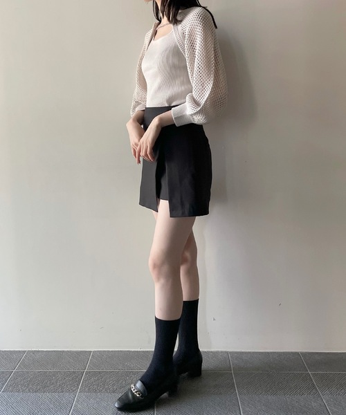 one way(ワンウェイ)の「チェーン付メッシュボレロ半袖ニット(カーディガン/ボレロ・レディース・アイボリー/ピンク/ホワイト/グリーン・FREE)」の19枚目の写真