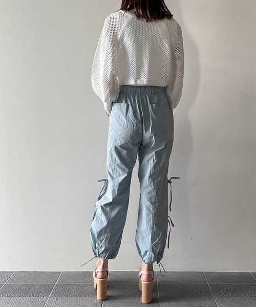 one way(ワンウェイ)の「チェーン付メッシュボレロ半袖ニット(カーディガン/ボレロ・レディース・アイボリー/ピンク/ホワイト/グリーン・FREE)」の10枚目の写真