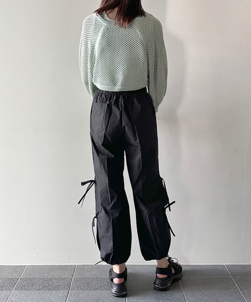 one way(ワンウェイ)の「チェーン付メッシュボレロ半袖ニット(カーディガン/ボレロ・レディース・アイボリー/ピンク/ホワイト/グリーン・FREE)」の14枚目の写真