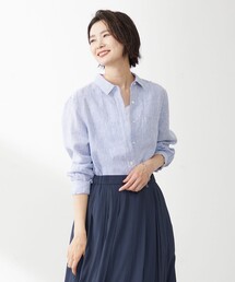 【洗える】リネン シャツ