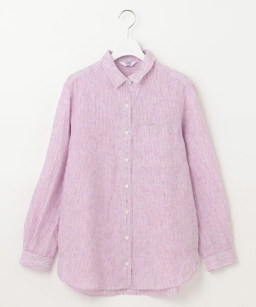 J.PRESS Ladies(J.プレス レディス)の「【洗える】リネン シャツ(シャツ/ブラウス・レディース・ダルブルー系/パープル系1/ライトグレー系/ネイビー系1/ホワイト系/ネイビー系・XS)」の18枚目の写真