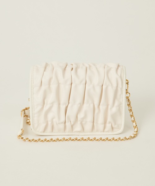 one after another NICE CLAUP（ワンアフターアナザーナイスクラップ）の「シャーリングミニショルダーバッグ（ショルダーバッグ・レディース・ピンク/ブラック/アイボリー・FREE）」の5枚目の写真