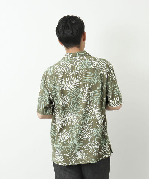 NOLLEY'S goodman（ノーリーズグッドマン）の「【WORK ABOUT/ワークアバウト】SUN BEACH SHIRT 総柄オープンカラーシャツ（シャツ/ブラウス・メンズ・ブラック系その他/ベージュ系その他/ブルー系その他/グリーン系その他・M/L）」の10枚目の写真