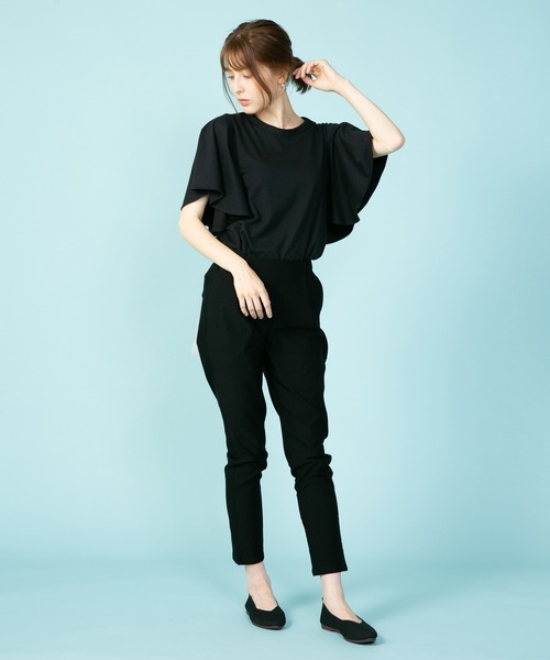 JEANS MATE(ジーンズメイト)の「大人のライフスタイル テーパードスキニーパンツ リラックス ストレッチ(その他パンツ・レディース・ブラック/ライトグレー・MEDIUM/SMALL)」の13枚目の写真