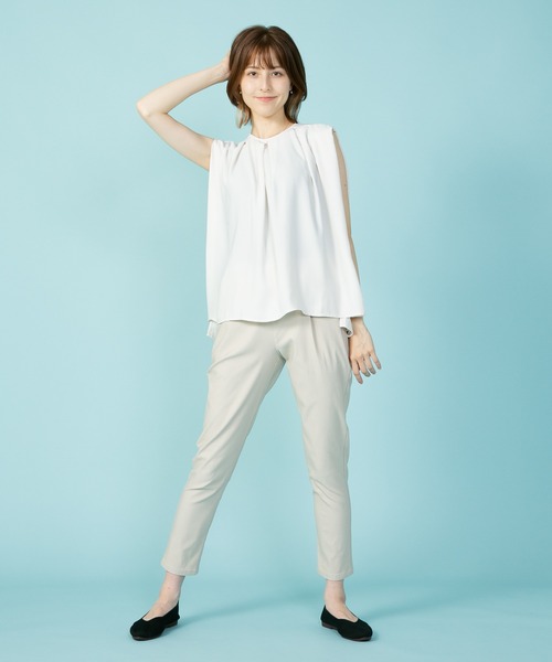 JEANS MATE(ジーンズメイト)の「大人のライフスタイル テーパードスキニーパンツ リラックス ストレッチ(その他パンツ・レディース・ブラック/ライトグレー・MEDIUM/SMALL)」の20枚目の写真