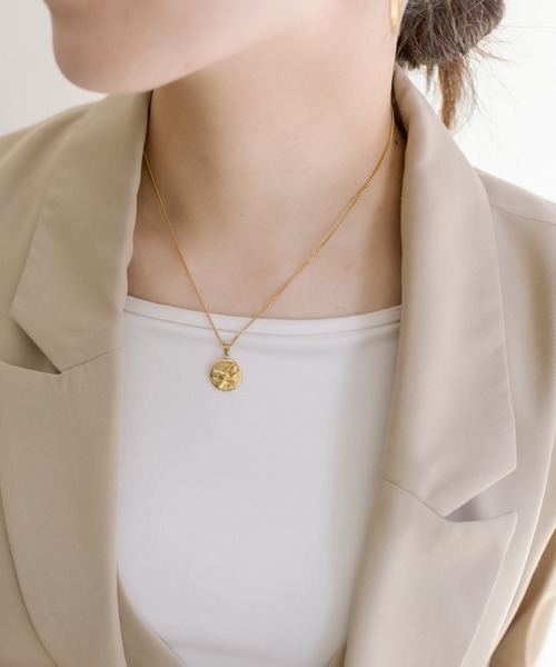 ear PAPILLONNER（イアパピヨネ）の「《金属アレルギー対応》ステンレスツチメコインネックレス（ネックレス・レディース・シルバー/ゴールド・FREE）」の18枚目の写真