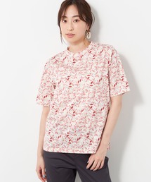 【接触冷感】ひやさらフラワープリントTシャツ