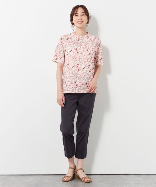 DECOY SINCE 1981(デコイシンスイチキュウハチイチ)の「【接触冷感】ひやさらフラワープリントTシャツ(Tシャツ/カットソー・レディース・サックスブルー/ピンク・M/L/LL)」の3枚目の写真