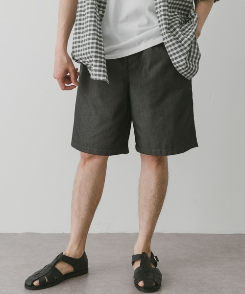 URBAN RESEARCH DOORS(アーバンリサーチドアーズ)の「『UR TECH WORKLUXE』デニムワイドショーツ(その他パンツ・メンズ・ブラック/インディゴブルー・MEDIUM/LARGE)」の5枚目の写真