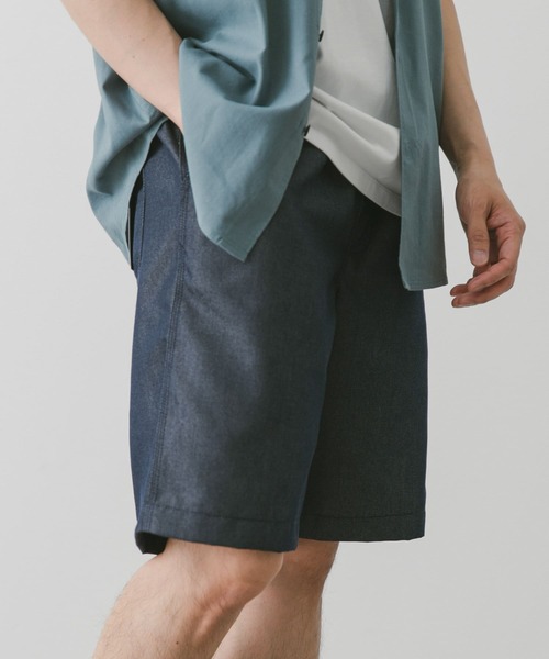 URBAN RESEARCH DOORS(アーバンリサーチドアーズ)の「『UR TECH WORKLUXE』デニムワイドショーツ(その他パンツ・メンズ・ブラック/インディゴブルー・MEDIUM/LARGE)」の13枚目の写真