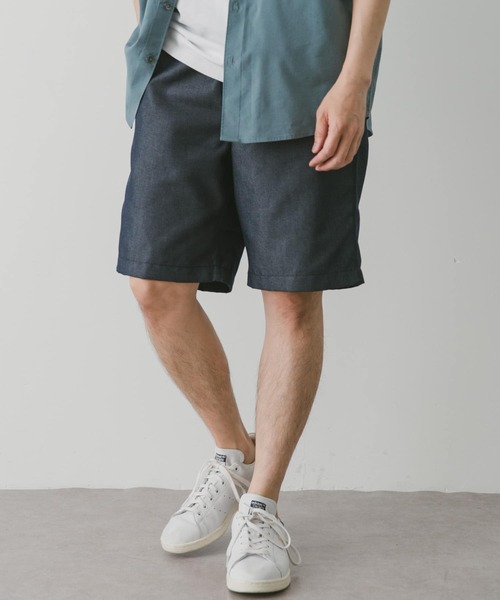 URBAN RESEARCH DOORS(アーバンリサーチドアーズ)の「『UR TECH WORKLUXE』デニムワイドショーツ(その他パンツ・メンズ・ブラック/インディゴブルー・MEDIUM/LARGE)」の15枚目の写真