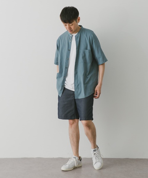 URBAN RESEARCH DOORS(アーバンリサーチドアーズ)の「『UR TECH WORKLUXE』デニムワイドショーツ(その他パンツ・メンズ・ブラック/インディゴブルー・MEDIUM/LARGE)」の17枚目の写真