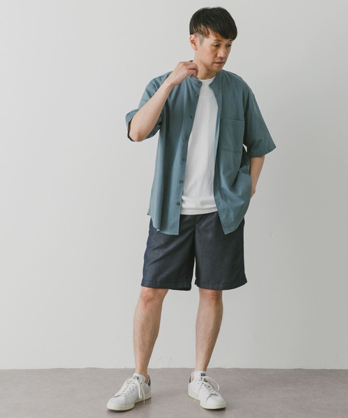 URBAN RESEARCH DOORS(アーバンリサーチドアーズ)の「『UR TECH WORKLUXE』デニムワイドショーツ(その他パンツ・メンズ・ブラック/インディゴブルー・MEDIUM/LARGE)」の18枚目の写真