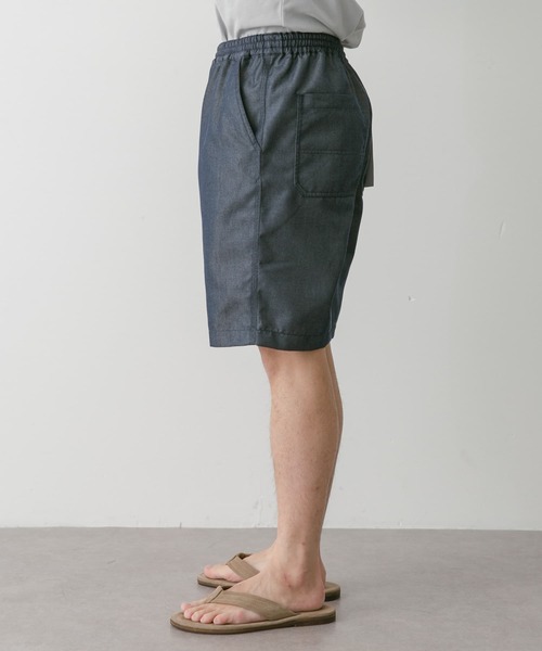 URBAN RESEARCH DOORS(アーバンリサーチドアーズ)の「『UR TECH WORKLUXE』デニムワイドショーツ(その他パンツ・メンズ・ブラック/インディゴブルー・MEDIUM/LARGE)」の22枚目の写真