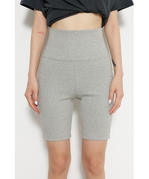 LAGUA GEM(ラグアジェム)の「CUT RIB バイカーパンツ(その他パンツ・レディース・ブラック/杢グレー・FREE)」の7枚目の写真