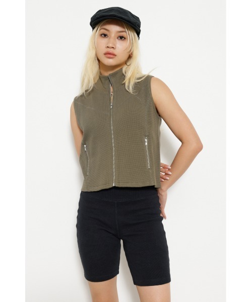 LAGUA GEM(ラグアジェム)の「CUT RIB バイカーパンツ(その他パンツ・レディース・ブラック/杢グレー・FREE)」の12枚目の写真