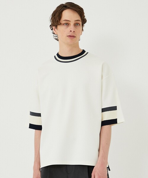 UNITED TOKYO（ユナイテッドトウキョウ）の「リブコンビニットTee（Tシャツ/カットソー・メンズ・アイボリー/ブラック/ベージュ/ミント・2/1）」の20枚目の写真