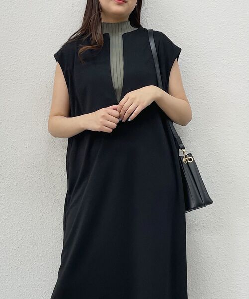 kivi（キヴィ）の「キーネックノースリワンピ（ワンピース・レディース・ブルー/ベージュ/ブラック・FREE）」の8枚目の写真