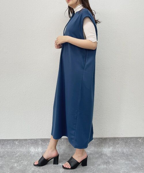 kivi（キヴィ）の「キーネックノースリワンピ（ワンピース・レディース・ブルー/ベージュ/ブラック・FREE）」の20枚目の写真