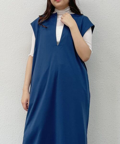 kivi（キヴィ）の「キーネックノースリワンピ（ワンピース・レディース・ブルー/ベージュ/ブラック・FREE）」の19枚目の写真