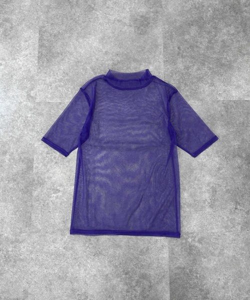 Photo ROSE Blue シースルートップス(ハイネック) Photo ROSE Blue シースルートップス(ハイネック)
