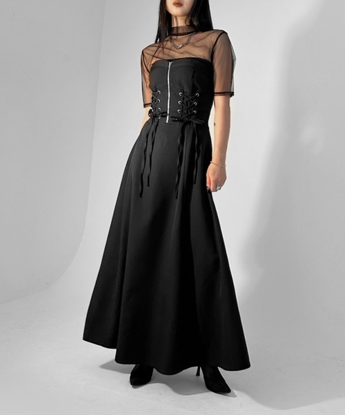 セール】【LVEU.】プチハイネックシースルートップス / トップス