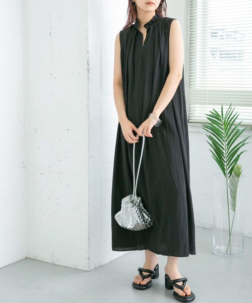 KBF(ケイビーエフ)の「プチフリルスリーブレスワンピース(ワンピース・レディース・ブラック/ライトベージュ/グリーン系その他・ONE)」の15枚目の写真