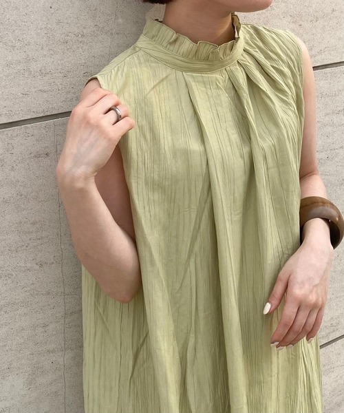 KBF(ケイビーエフ)の「プチフリルスリーブレスワンピース(ワンピース・レディース・ブラック/ライトベージュ/グリーン系その他・ONE)」の22枚目の写真