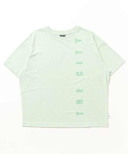 NEW BALANCE（ニューバランス）の「【別注】ニューバランス New Balance THE CITY リラックスショートスリーブ 限定コラボ（Tシャツ/カットソー・レディース・スモークピンク/アイボリー/グリーン・L/XL/M/S）」の2枚目の写真