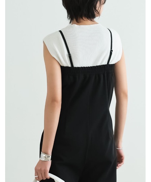 Re:EDIT（リエディ）の「[SUMMER DRESS COLLECTION][低身長/高身長サイズ有]2WAYストレッチベアサロペット（サロペット/オーバーオール・レディース・ブルー/ブラック・SHORT/MEDIUM/TALL/LARGE）」の21枚目の写真