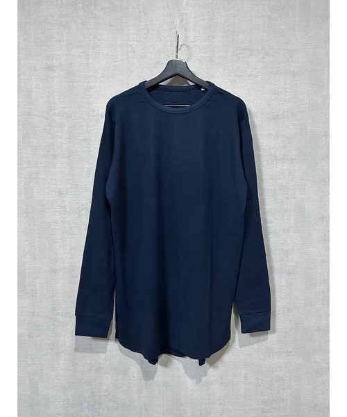 cuffne（カフネ）の「【cuffne(カフネ)】ワッフルロングクルーL/S Tee（Tシャツ/カットソー・メンズ・バーガンディー/ネイビー/グレイッシュベージュ・L/XL/M）」の3枚目の写真