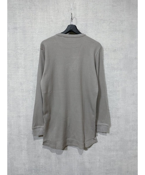 cuffne（カフネ）の「【cuffne(カフネ)】ワッフルロングクルーL/S Tee（Tシャツ/カットソー・メンズ・バーガンディー/ネイビー/グレイッシュベージュ・L/XL/M）」の4枚目の写真